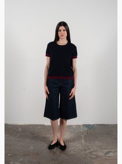 Pull col rond manches courtes femme 100% cachemire & laine ultrafin - KELLY 1 - Kiabi