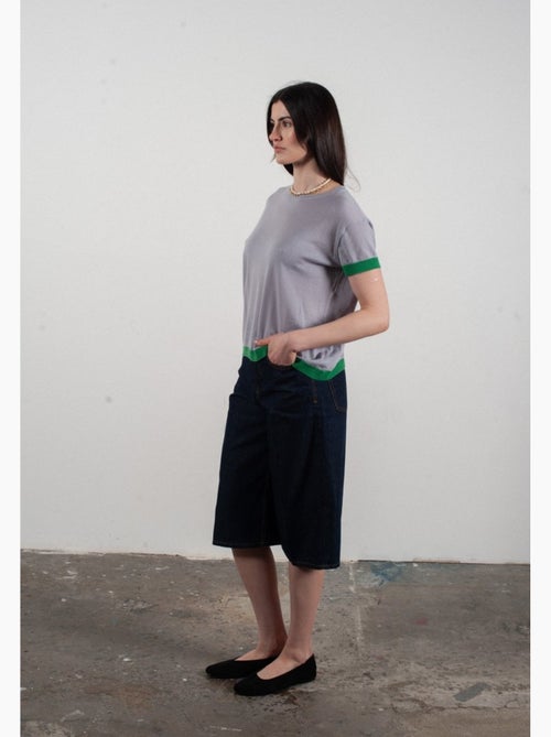 Pull col rond manches courtes femme 100% cachemire & laine ultrafin - KELLY 1 - Kiabi