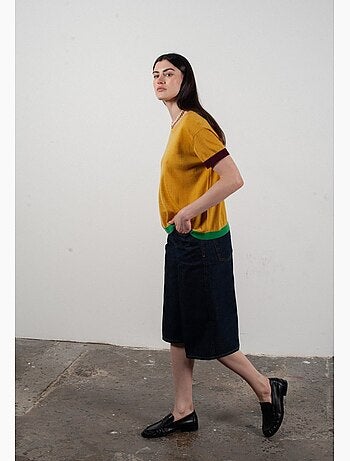 Pull col rond manches courtes femme 100% cachemire & laine ultrafin - KELLY 8