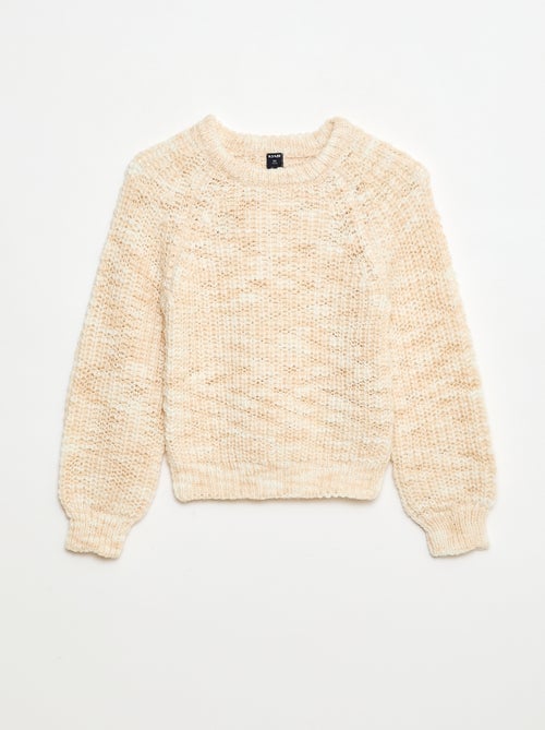 Pull col rond manches longues - Kiabi