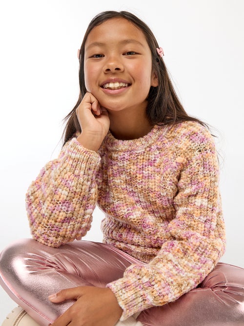 Pull col rond manches longues - Kiabi