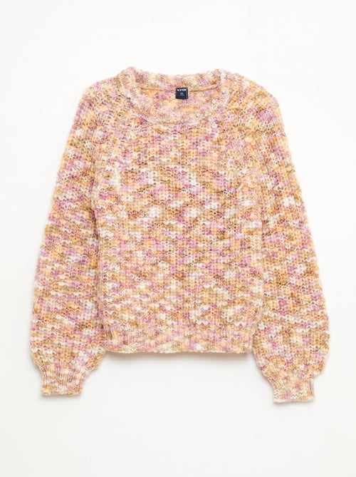 Pull col rond manches longues - Kiabi