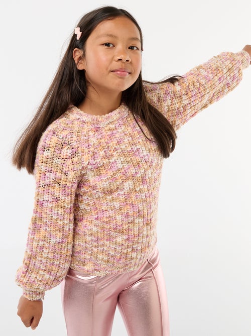 Pull col rond manches longues - Kiabi