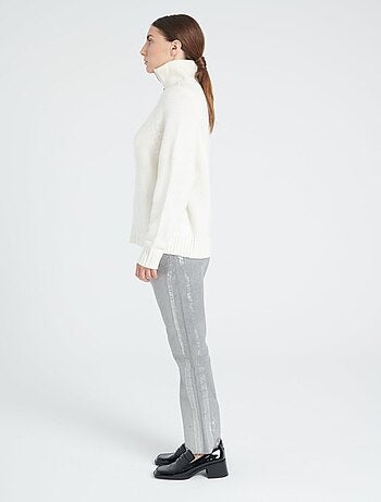 Pull col rond manches raglan femme en cachemire 6 fils - ZAYA 7