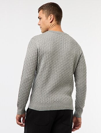 Pull col rond mini torsade uni