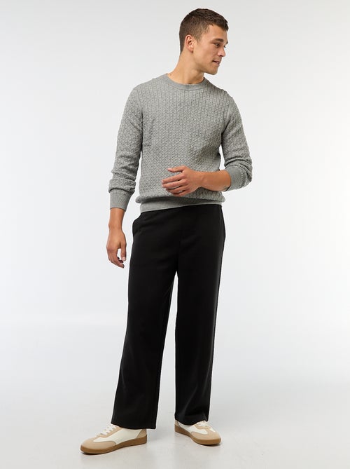 Pull col rond mini torsade uni - Kiabi