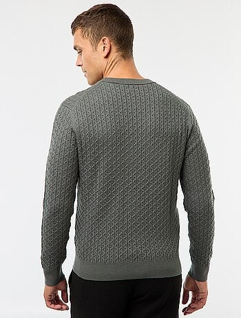 Pull col rond mini torsade uni