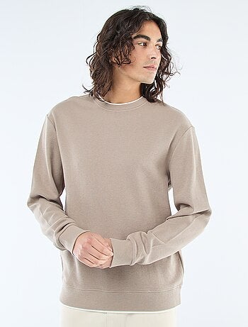Pull col rond nid d'abeille