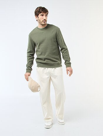 Pull col rond nid d'abeille