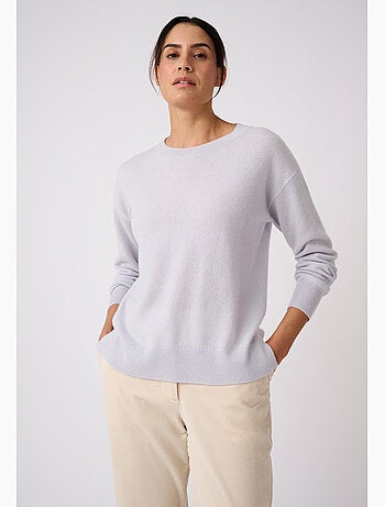 Pull col rond pur cachemire - damart