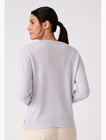 Pull col rond pur cachemire - damart