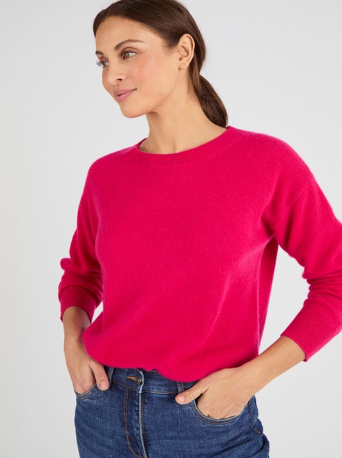 Pull col rond pur cachemire - Damart - Kiabi