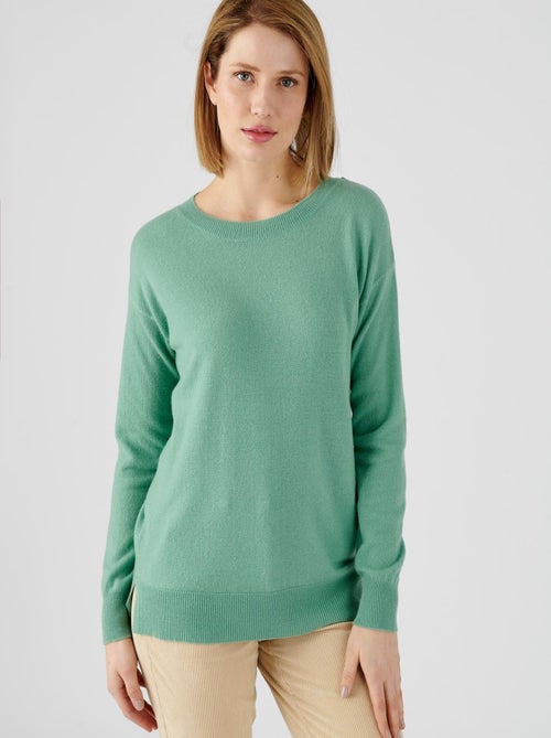 Pull col rond pur cachemire - Damart - Kiabi