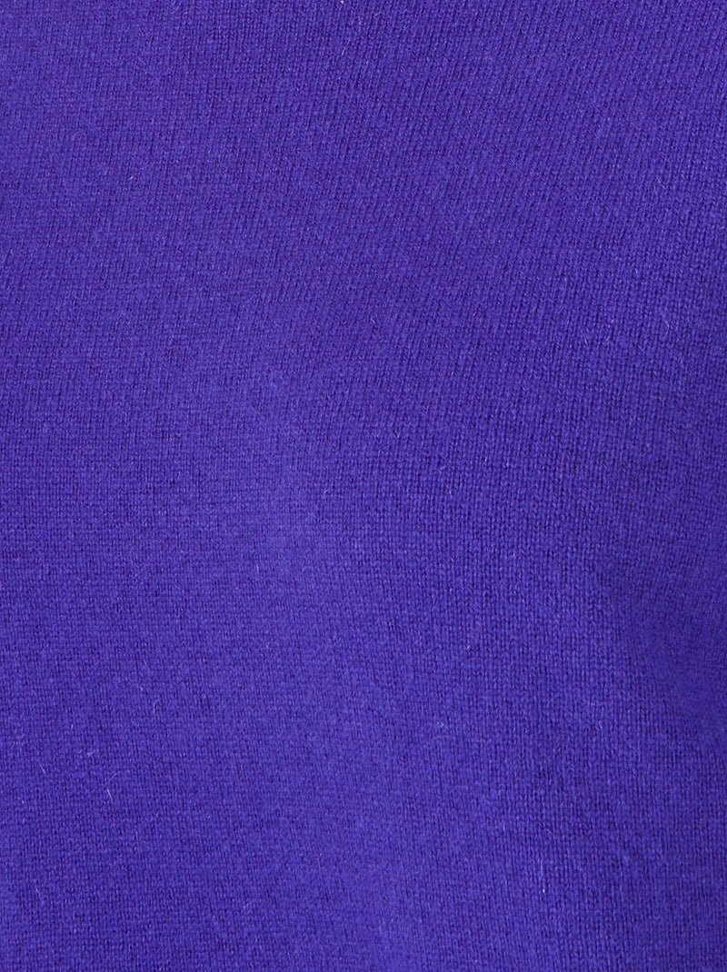 Pull col rond pur cachemire - Damart Violet - Kiabi