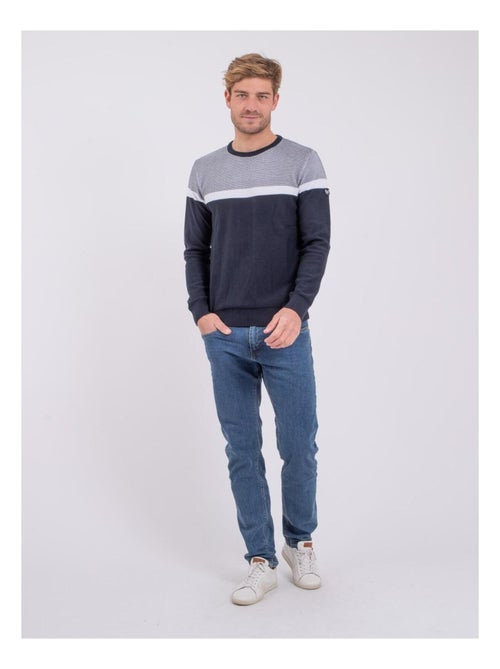 Pull col rond pur coton AGRISUD - Kiabi