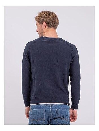 Pull col rond pur coton AMATEO