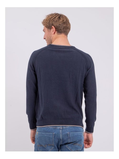 Pull col rond pur coton AMATEO - Kiabi