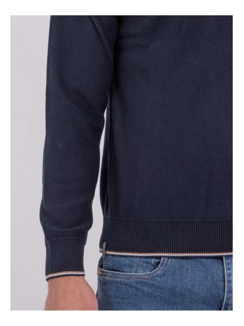 Pull col rond pur coton AMATEO - Kiabi