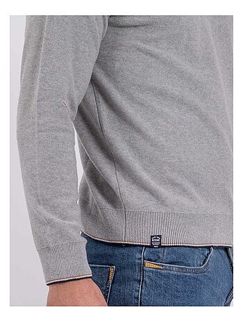 Pull col rond pur coton AMATEO