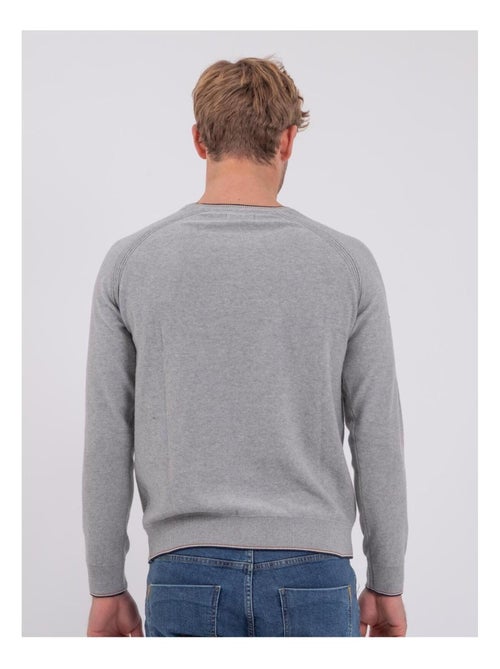 Pull col rond pur coton AMATEO - Kiabi