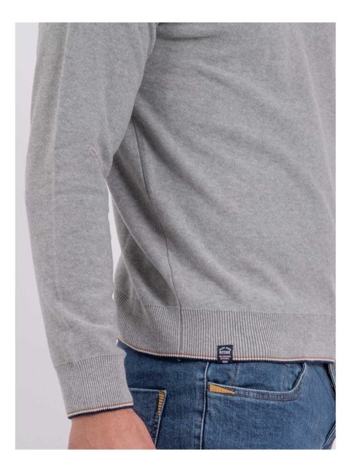 Pull col rond pur coton AMATEO - Kiabi