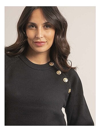 Pull col rond pur coton KORDINE