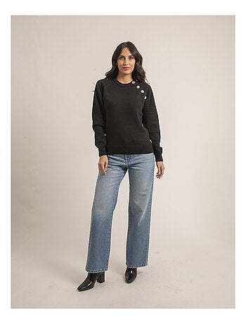 Pull col rond pur coton KORDINE