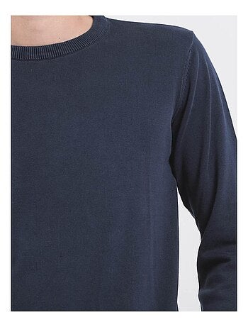Pull col rond pur coton LADARKO