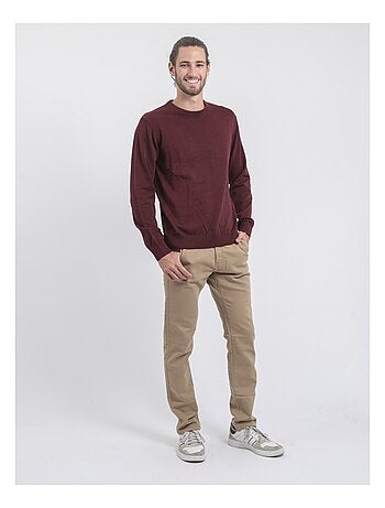 Pull col rond pur coton LADARKO