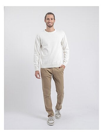 Pull col rond pur coton LADARKO
