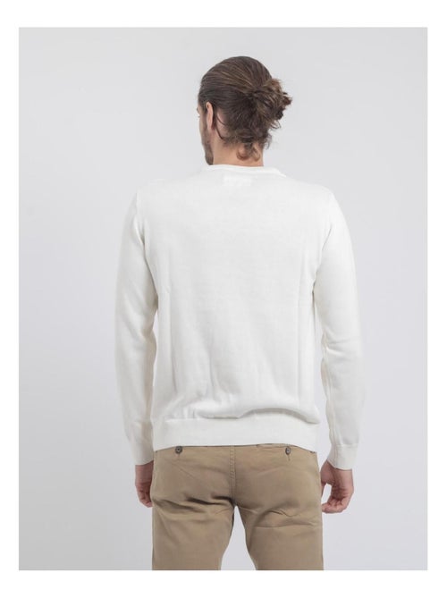 Pull col rond pur coton LADARKO - Kiabi