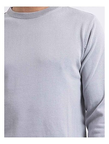 Pull col rond pur coton LADARKO