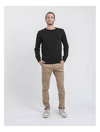 Pull col rond pur coton LADARKO