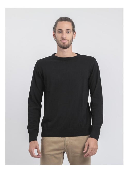 Pull col rond pur coton LADARKO - Kiabi