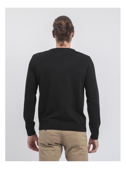 Pull col rond pur coton LADARKO - Kiabi