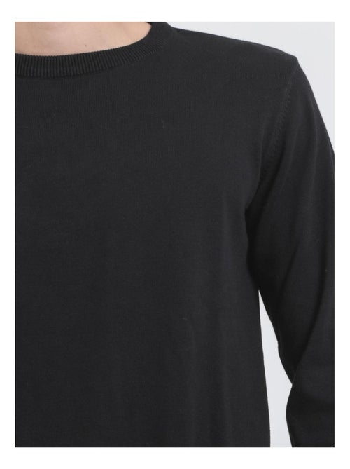 Pull col rond pur coton LADARKO - Kiabi