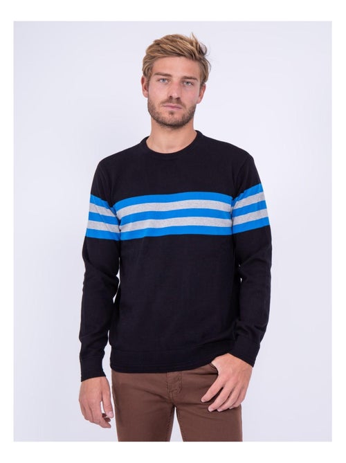 Pull col rond pur coton LIMOGE - Kiabi
