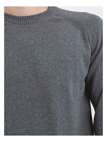 Pull col rond pur coton LOCTUDY