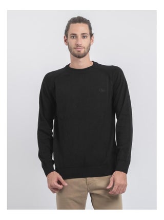 Pull col rond pur coton LOCTUDY