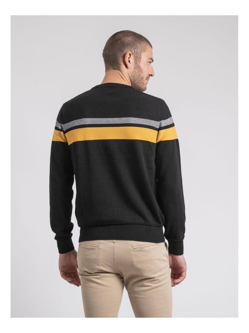 Pull col rond pur coton LORIMAKO - Kiabi