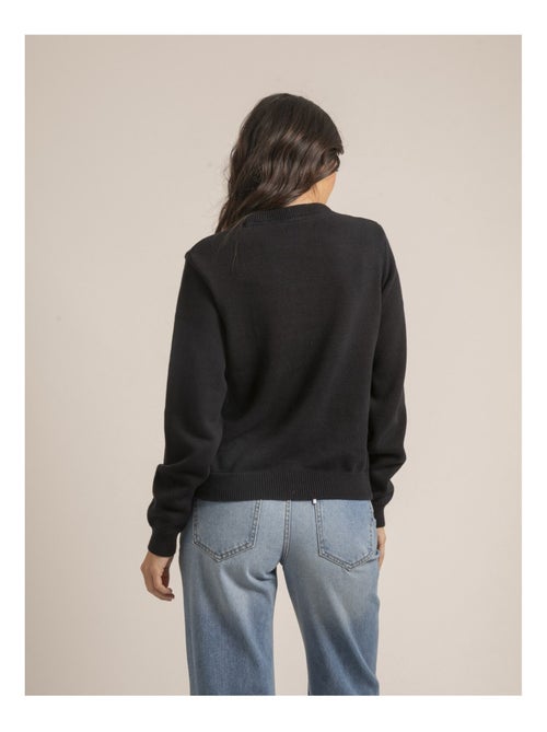 Pull col rond pur coton message KOURI - Kiabi