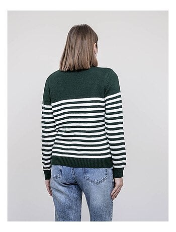 Pull col rond rayures KAROLE