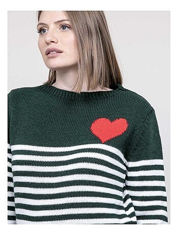 Pull col rond rayures KAROLE