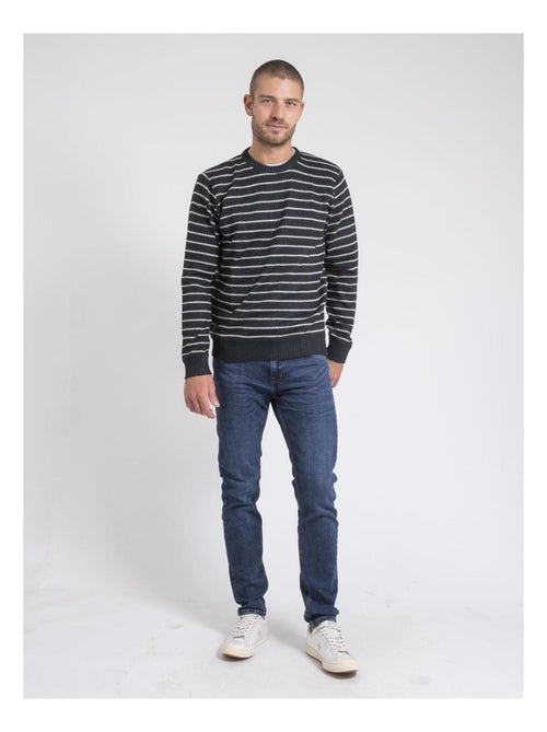 Pull col rond rayures LIMUTIL - Kiabi