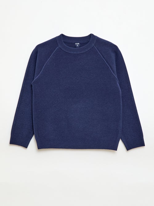Pull col rond toucher doux - Kiabi