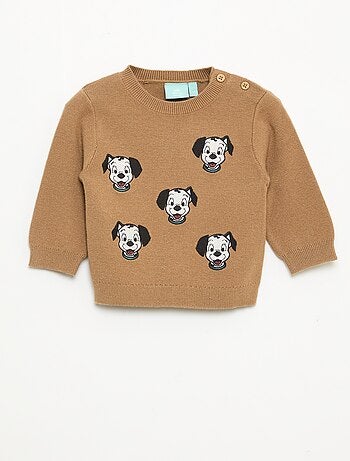 Pull col rond tricot 'Disney' 'Dalmatien'