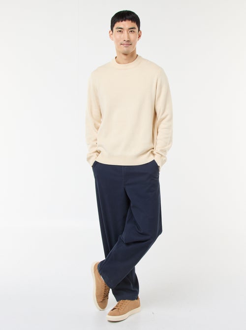 Pull col rond uni - Kiabi