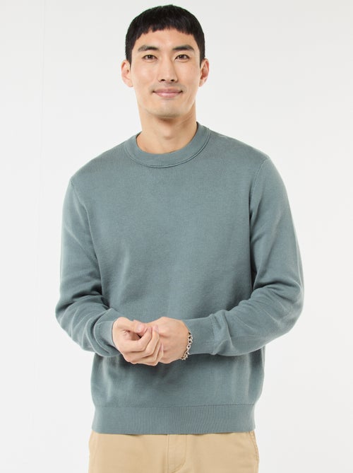 Pull col rond uni - Kiabi