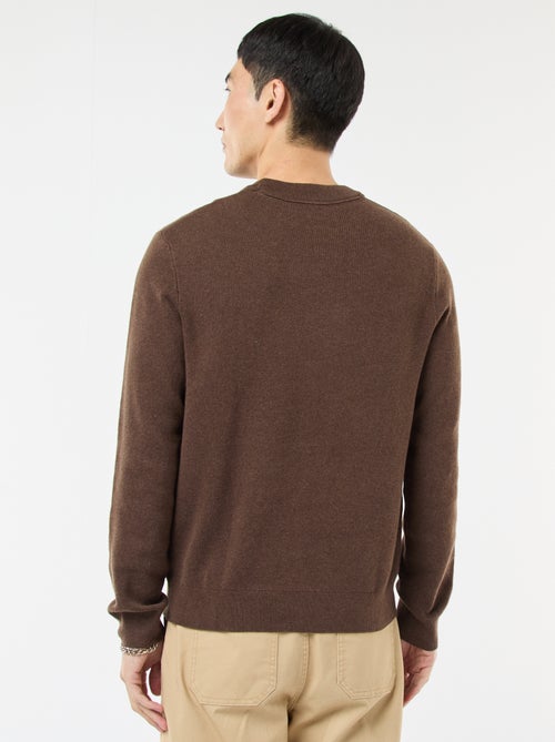 Pull col rond uni - Kiabi