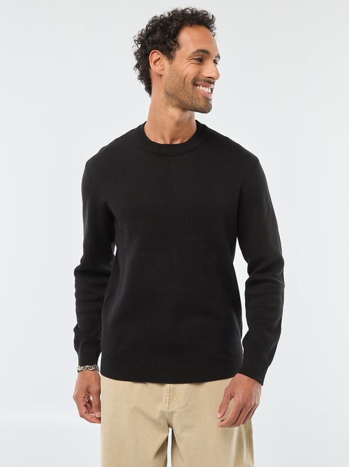 Pull col rond uni - Kiabi